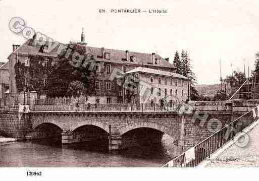 Ville de PONTARLIER, carte postale ancienne