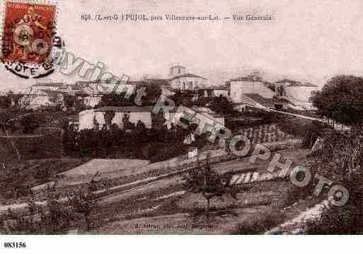 Ville de PUJOLS, carte postale ancienne