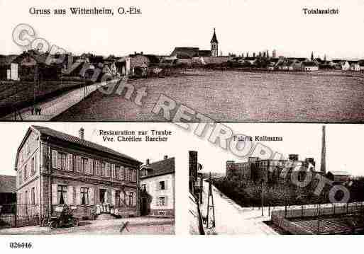 Ville de WITTENHEIM, carte postale ancienne
