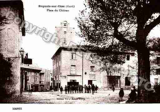 Ville de BAGNOLSSURCEZE, carte postale ancienne