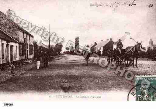 Ville de BETTIGNIES, carte postale ancienne