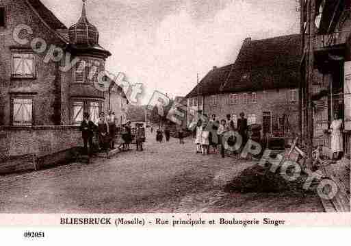 Ville de BLIESBRUCK, carte postale ancienne