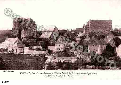 Ville de CRISSAYSURMANSE, carte postale ancienne