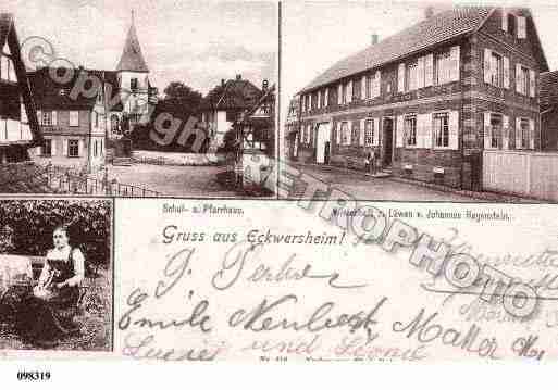 Ville de ECKWERSHEIM, carte postale ancienne