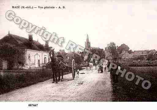 Ville de MAZE, carte postale ancienne