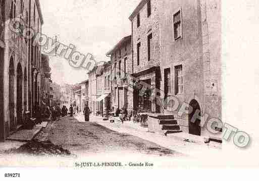 Ville de SAINTJUSTLAPENDUE, carte postale ancienne