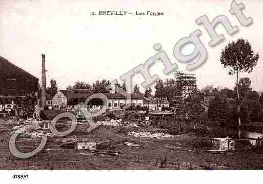 Ville de BREVILLY, carte postale ancienne