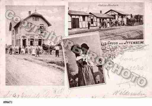 Ville de ITTENHEIM, carte postale ancienne