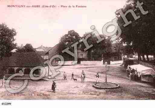 Ville de MONTIGNYSURAUBE, carte postale ancienne