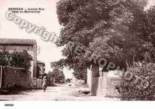 Ville de SENOZAN, carte postale ancienne