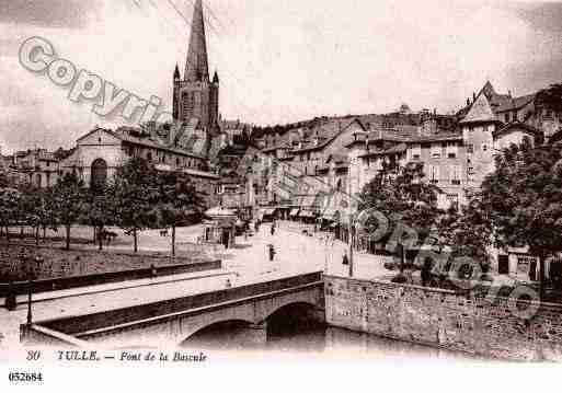 Ville de TULLE, carte postale ancienne