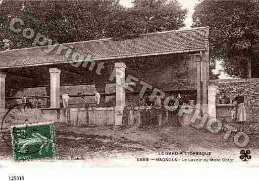 Ville de BAGNOLSSURCEZE, carte postale ancienne