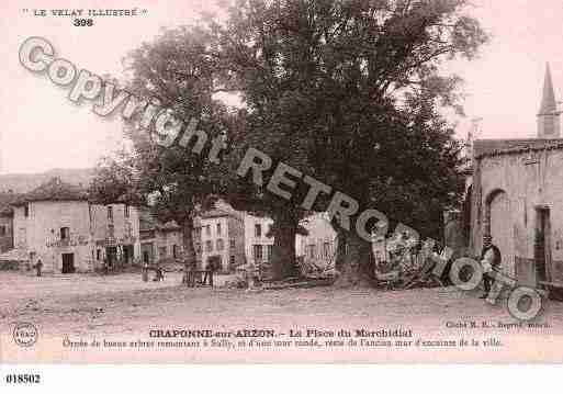 Ville de CRAPONNESURARZON, carte postale ancienne