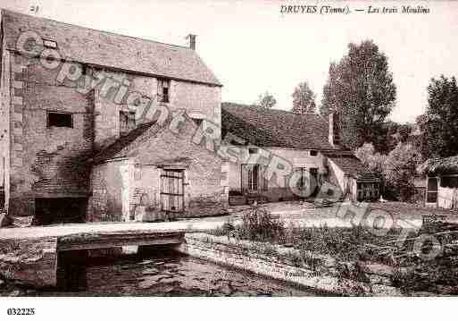 Ville de DRUYESLESBELLESFONTAINES, carte postale ancienne