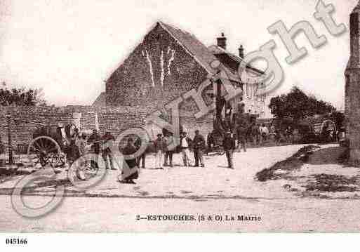 Ville de ESTOUCHES, carte postale ancienne