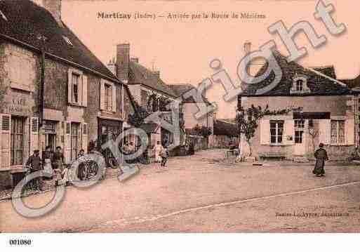 Ville de MARTIZAY, carte postale ancienne