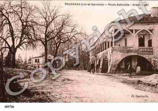 Ville de POUDENAS, carte postale ancienne