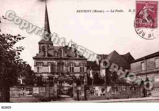 Ville de REVIGNYSURORNAIN, carte postale ancienne