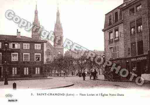 Ville de SAINTCHAMOND, carte postale ancienne