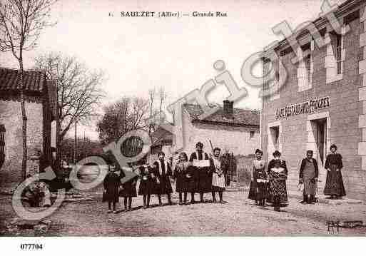 Ville de SAULZET, carte postale ancienne