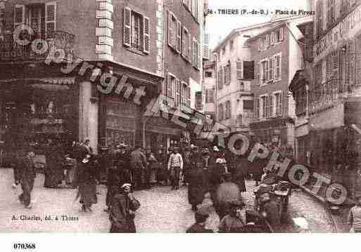 Ville de THIERS, carte postale ancienne