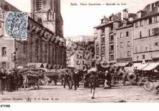 Ville de TULLE, carte postale ancienne