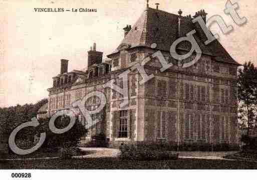 Ville de VINCELLES, carte postale ancienne