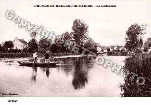 Ville de DRUYESLESBELLESFONTAINES, carte postale ancienne