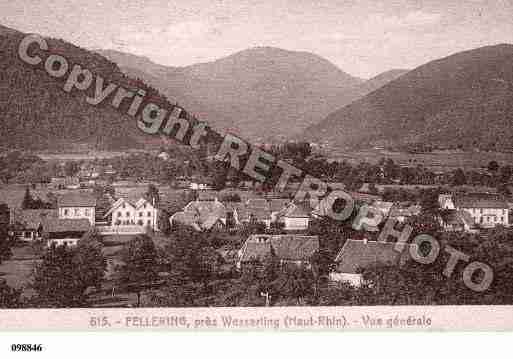 Ville de FELLERING, carte postale ancienne