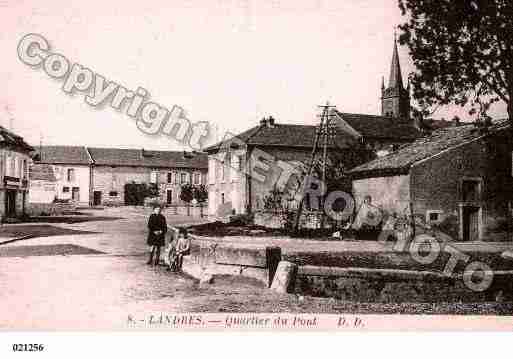 Ville de LANDRES, carte postale ancienne