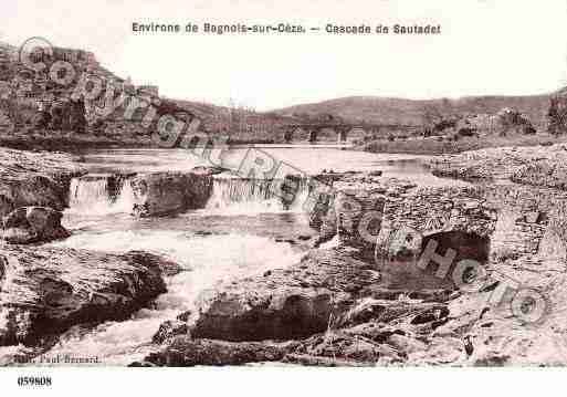 Ville de BAGNOLSSURCEZE, carte postale ancienne