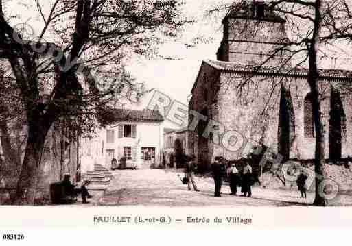 Ville de FAUILLET, carte postale ancienne