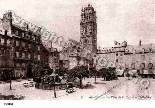 Ville de RODEZ, carte postale ancienne