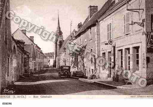 Ville de SOUGE, carte postale ancienne