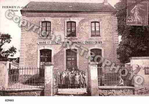 Ville de IVERNY, carte postale ancienne