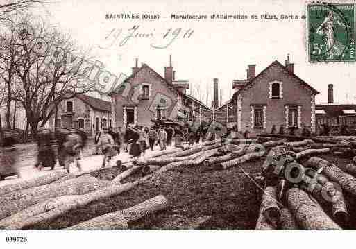 Ville de SAINTINES, carte postale ancienne