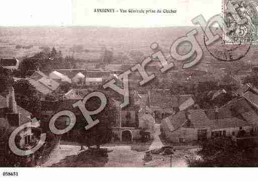 Ville de AVRIGNEYVIREY, carte postale ancienne