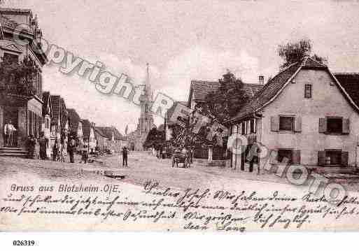 Ville de BLOTZHEIM, carte postale ancienne