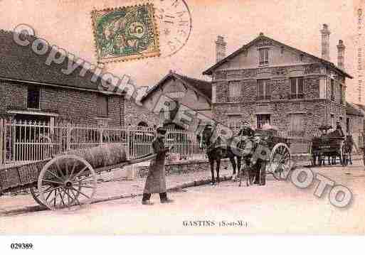 Ville de GASTINS, carte postale ancienne