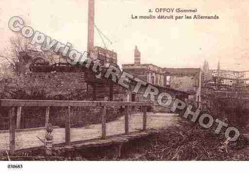 Ville de OFFOY, carte postale ancienne