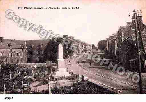 Ville de PLEUGUENEUC, carte postale ancienne