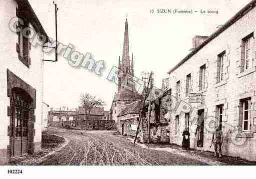 Ville de SIZUN, carte postale ancienne