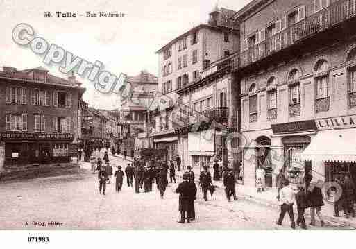 Ville de TULLE, carte postale ancienne