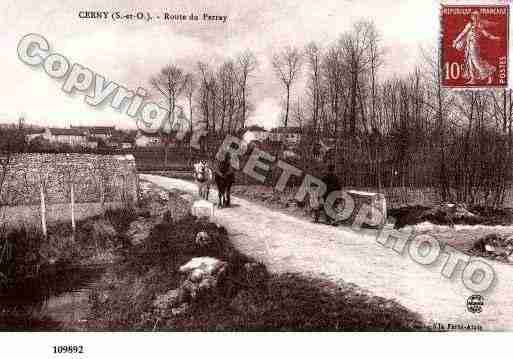 Ville de CERNY, carte postale ancienne