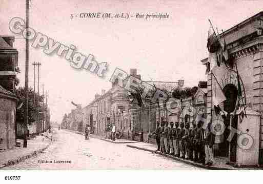 Ville de CORNE, carte postale ancienne