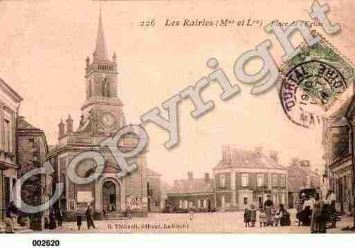 Ville de RAIRIES(LES), carte postale ancienne