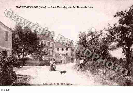 Ville de SAINTGENOU, carte postale ancienne