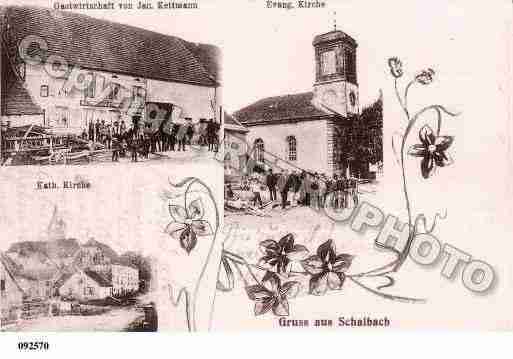 Ville de SCHALBACH, carte postale ancienne