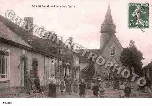 Ville de SOMMECAISE, carte postale ancienne