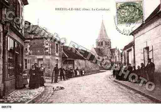 Ville de BREUILLESEC, carte postale ancienne